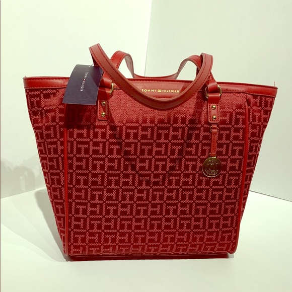 tommy hilfiger red purse